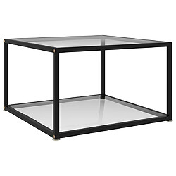 vidaXL Table basse Transparent 60x60x35 cm Verre trempé