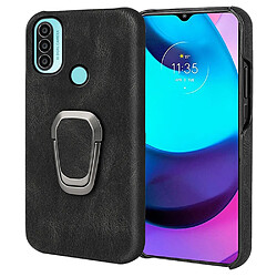 Coque en TPU + PU avec béquille noir pour votre Motorola Moto E20/E30/E40