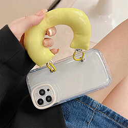 GUPBOO Étui pour iPhone12 Fun Big Wristband Solid Color Simple Phone Case Anti-fall Soft