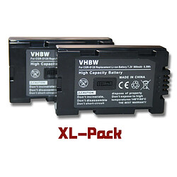 vhbw set de 2 batteries 900mAh pour caméscope Hitachi PV-DV600K, PV-DV700, PV-DV710, PV-DV800, PV-DV800K, PV-DVP8-A, PV-BP8, AG-DVC15