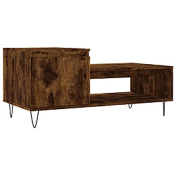 Maison Chic Table basse,Table Console Table d'appoint, Table pour salon Chêne fumé 100x50x45 cm Bois d'ingénierie -MN62797