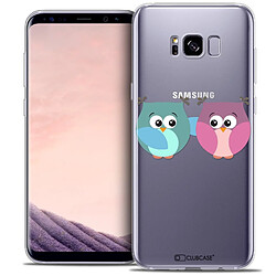 Caseink Coque Housse Etui Samsung Galaxy S8+/ Plus (G955) [Crystal Gel HD Collection Love Saint Valentin Design Hibous à deux - Souple - Ultra Fin - Imprimé en France]