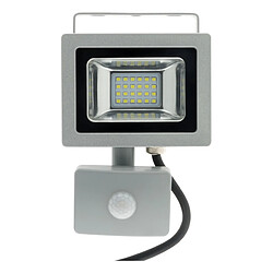 Projecteur LED + détecteur de mouvement 10W - 850 lm - gris - Elexity