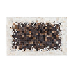 Acheter Beliani Tapis en cuir 140 x 200 marron/beige OKCULU