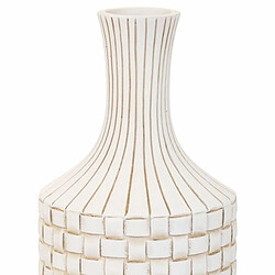 Vase Alexandra House Living Blanc Polyrésine 14 x 39 x 14 cm pas cher