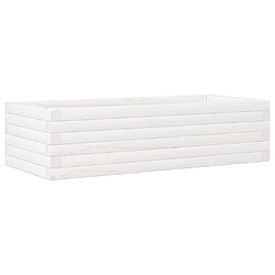 vidaXL Jardinière blanc 90x40x23 cm bois de pin massif