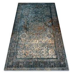 RUGSX Tapis en laine OMEGA Mamluk Vintage, rosette bleu foncé 170x235 cm