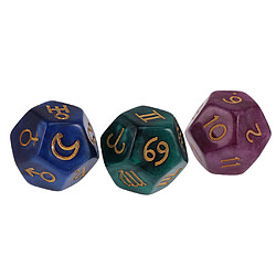 Avis Lot De 9 Pièces Perle 12 Faces Astrologie Dés Pour Constellation Divination Toys