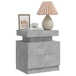 Avis Maison Chic Table de chevet Table de Nuit Meuble de Rangement Gris béton 45x35x52 cm Aggloméré