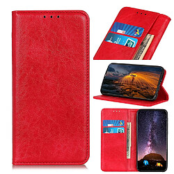 Wewoo Housse Coque Pour Galaxy A51 Magnétique Retro Crazy Horse Texture Etui à rabat horizontal en cuir avec support & fentes cartes Rouge