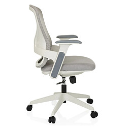 Chaise de bureau / chaise pivotante NOWUM tissu gris hjh OFFICE pas cher