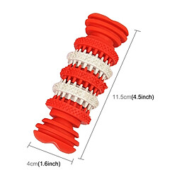 Wewoo Jouet pour Animaux rouge chien domestiques Nettoyage de dents Jouets à mâcher en caoutchouc souple non toxique, petite taille, longueur: 12 cm