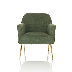 Fauteuil lounge / relax THASSOS Tissu vert hjh LIVING 