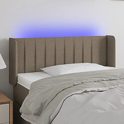 Maison Chic Tête de lit moderne à LED lumineuse pour chambre - Décoration de lit Taupe 103x16x78/88 cm Tissu -MN47525