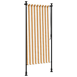 Acheter vidaXL Store roulant d'extérieur orange et blanc 100x270cm tissu acier