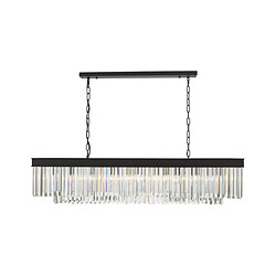 Avis Luminaire Center Suspension Celeus Noir mat, Cristal