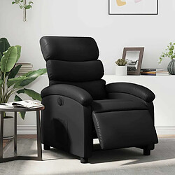 Maison Chic Fauteuil Relax pour salon, Fauteuil inclinable électrique Noir Similicuir -GKD77445