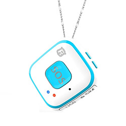 Wewoo Traceur GPS bleu Collier Style GSM Mini LBS WiFi AGPS Tracker SOS Communicateur pas cher