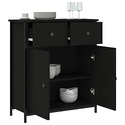 Avis vidaXL Buffet noir 70x30x80 cm bois d'ingénierie