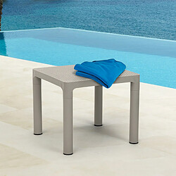 Avis Ahd Amazing Home Design Table basse carré 45x45 cm café bar jardin intérieur extérieur Aviat, Couleur: Blanc