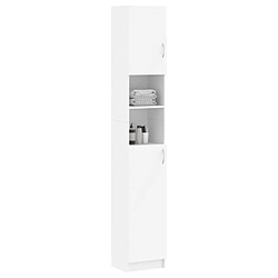 Avis Maison Chic Armoire de salle de bain,Meuble de rangement,Meuble haut Blanc 32x25,5x190 cm Aggloméré -GKD519588