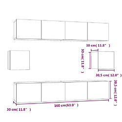 vidaXL Ensemble de meubles TV 6 pcs Chêne sonoma Bois d'ingénierie pas cher