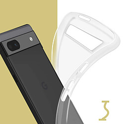 Avizar Coque Google Pixel 6a Silicone Gel Flexible Fine et Légère blanc translucide pas cher