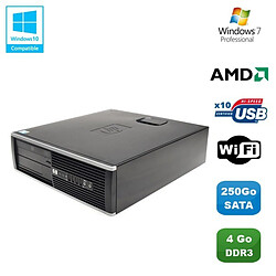 PC HP Compaq 6005 Pro SFF AMD Phenom II X2 3GHz 4Go 250Go WIFI Graveur W7 Pro - Occasion