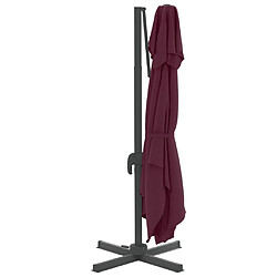 Acheter vidaXL Parasol cantilever à double toit Bordeaux Rouge 300x300 cm