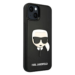 Karl Lagerfeld Coque pour iPhone 14 Bi-matière Bords Rehaussés Noir