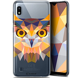 Caseink Coque Pour Samsung Galaxy A10 (6.2 ) [Gel HD Polygon Series Animal - Souple - Ultra Fin - Imprimé en France] Hibou