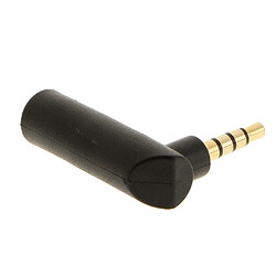 Adaptateur 3.5mm Mâle Jack à Femelle Angle Droit De L'audio Numérique 4 Pôles pas cher