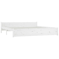 Acheter vidaXL Cadre de lit sans matelas avec tiroirs blanc