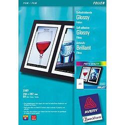 Avery Zweckform 2507 Films adhésifs brillants Couché, traitement par lots 50 feuilles Epaisseur : 0, 20 mm. (Import Allemagne)