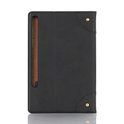 Avis Wewoo Housse Coque Etui à rabat horizontal en cuir de style livre rétro pour Galaxy Tab S6 T860 / T865 avec porte-cartes et noir