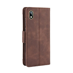 Acheter Wewoo Housse Coque Étui en cuir à Motif peau de veau de style portefeuille pour Huawei Y5 2019 / Honor 8Savec fente carte séparée marron