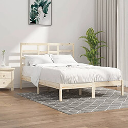 vidaXL Cadre de lit sans matelas bois massif 150x200 cm 