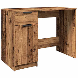 vidaXL Bureau vieux bois 100x50x75 cm bois d'ingénierie