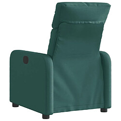 Acheter Maison Chic Fauteuil Relax pour salon, Fauteuil inclinable électrique Vert foncé Tissu -GKD74709