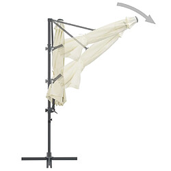 Acheter vidaXL Parasol de jardin avec base portable sable