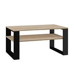 Vivaldi Table Basse Modern III Chene Sonoma Noir 90 cm