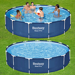 Piscine Hors Sol Tubulaire Bestway Steel Pro 396x84 cm avec Filtre à Cartouche 2.006 L/H