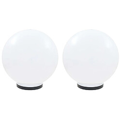 vidaXL Lampe à LED sous forme de boule 2 pcs Sphérique 40 cm PMMA