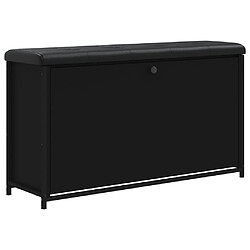 Maison Chic Banc à chaussures | Meuble de rangement à chaussures Meuble d'Entrée avec tiroir rabattable noir 102x32x56 cm -MN97116