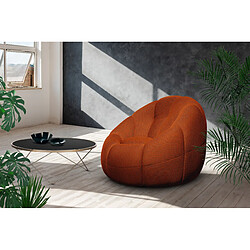 Courtois Laville Fauteuil tissu rouge brique - FIGO 