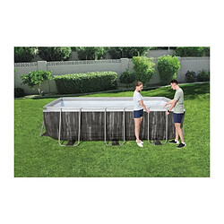 BESTWAY Kit Piscine hors sol et accessoires Power SteelTM 404 x 201 x 100 cm, filtre a sable, echelle, diffuseur ChemconnectTM