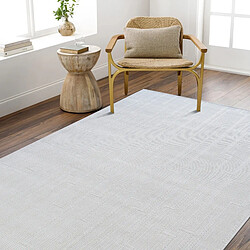 Thedecofactory JUTA ASPECT BORDER LINE - Tapis aspect jute ivoire 190x290 pas cher