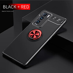 Coque en TPU antichoc avec béquille à anneau pour voiture noir/rouge pour votre Realme GT Explorer Master