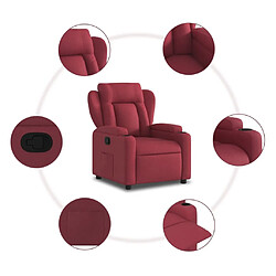 Maison Chic Fauteuil inclinable,Fauteuil luxe de relaxation Rouge bordeaux Tissu -MN72132 pas cher