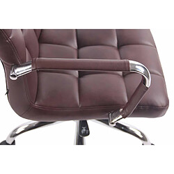 Decoshop26 Fauteuil de bureau sur roulettes hauteur réglable pivotant accoudoirs en PVC bordeaux 10_0002461 pas cher